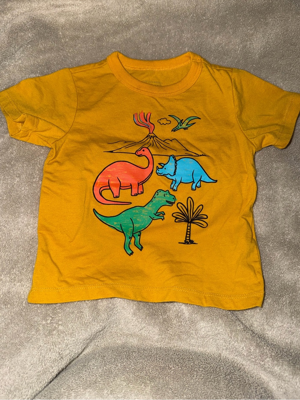 The Children's Place Yellow Dino Graphic Short Sleeve Tee